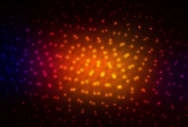 Disklerle birlikte koyu kırmızı vektör dokusu. Parlak renkli soyut çemberlerin olduğu bir resim. Reklamlar, broşürler için desen.