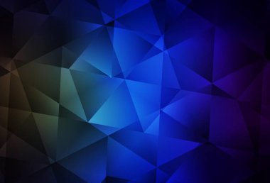 Koyu mavi, yeşil vektör soyut çokgen desen. Origami stilinde gradyan ile yaratıcı geometrik illüstrasyon. İş tasarımınız için yepyeni bir tarz.