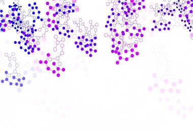 Açık Mor, Pembe vektör arkaplan ve yapay zeka verileri. Renkli yapay zeka yapısı, eğimli çizgiler ve noktalar. Bilim için desen, geleceksel tasarımlar..