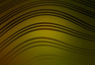 Koyu yeşil, çizgileri olan sarı vektör şablonu. Eğri şekilli yepyeni renkli bir tasvir. Cep telefonu ekranları için arkaplan.