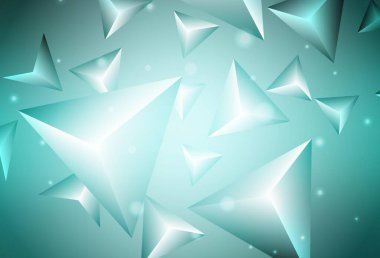 Açık yeşil vektör arkaplanı, çizgiler, üçgenler. Doğa tarzında üçgenleri olan güzel bir çizim. Web siteniz için basit tasarım.