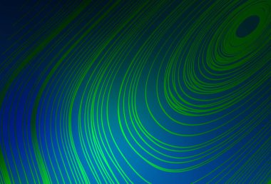 Koyu mavi, yeşil vektör parlak deseni bulanıklaştırdı. Yaratıcı illüstrasyon, yarım tonlu ve eğimli. Marka kitabınız için yeni biçim tasarımı.