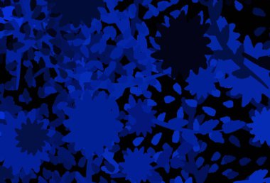 Rastgele şekilli koyu mavi vektör deseni. Renkli rastgele şekillerle modern soyut illüstrasyon. Web siteniz için basit tasarım.