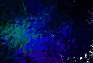 Koyu mavi, soyut şekilli yeşil vektör dokusu. Soyut tarzda rengarenk gradyan şekilleri olan bir resim. Web siteniz için basit tasarım.