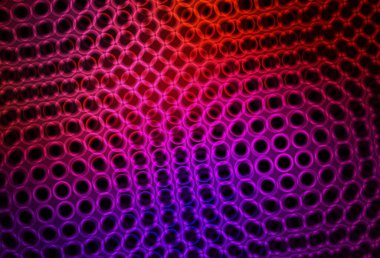 Koyu pembe, noktalı sarı vektör arkaplan. Bulanık dekoratif tasarım baloncuklu soyut tarzda. Fütürist reklamlar ve kitapçıklar için şablon.