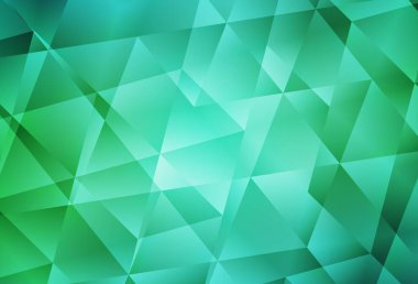 Açık yeşil vektör çokgen şablonu. Yarım ton şeklinde, üçgenli yaratıcı illüstrasyon. İşiniz için yepyeni bir tasarım..