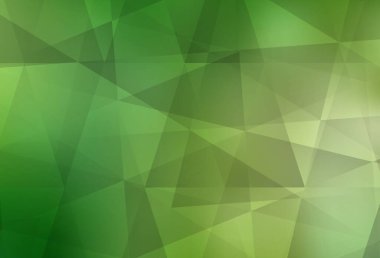 Açık yeşil, sarı vektör eğimli üçgenler. Üçgenli renkli soyut çizimler. Dizaynınız için üçgen desen.