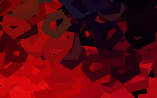 Dunkelrosa Roter Vektorhintergrund Mit Sechsecken Illustration Mit Einer Reihe Von — Stockvektor