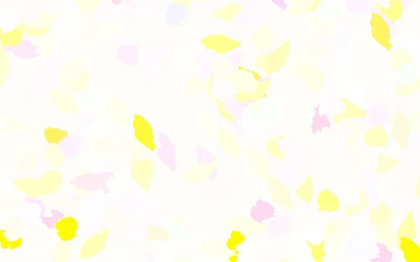 Rosa Claro Fondo Vector Amarillo Con Formas Abstractas Ilustración Abstracta — Vector de stock