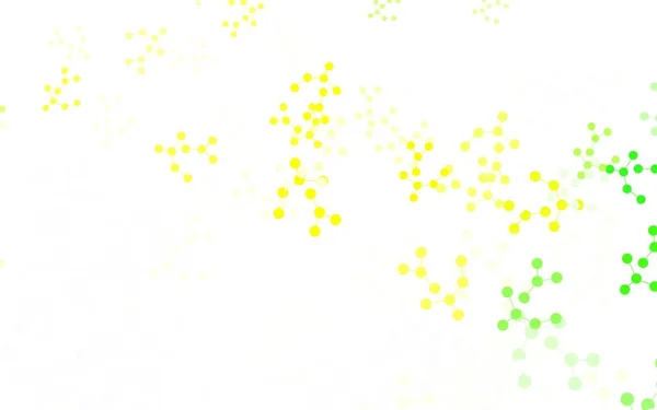 ライトグリーン 人工知能の形をした黄色のベクトル背景 Aiのリンクとドットで抽象的なイラスト 革新の広告のためのテンプレート — ストックベクタ