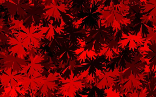 Modèle Gribouillage Vectoriel Rouge Foncé Avec Des Fleurs Une Élégante — Image vectorielle