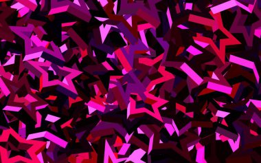 Gökyüzü yıldızlı koyu pembe vektör şablonu. Renkli yıldızlı soyut çizimler. Fütürist reklamlar ve kitapçıklar için şablon.