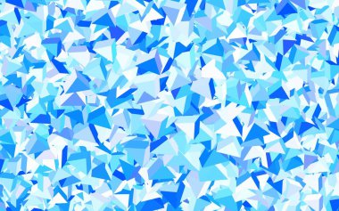 Işık Mavisi vektör arkaplanı çizgiler, üçgenler. Renkli üçgenlerin olduğu bir resim. İniş sayfası için modern şablon.