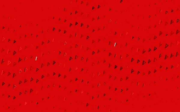 Темно Червоне Векторне Компонування Лініями Трикутниками Блискуча Абстрактна Ілюстрація Трикутними — стоковий вектор