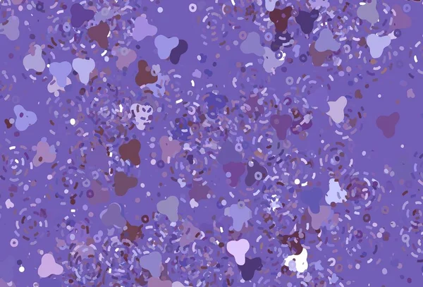 Luz Patrón Vectorial Púrpura Con Formas Aleatorias Ilustración Con Formas — Vector de stock