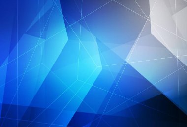 Çokgen şekilli koyu mavi vektör deseni. Doğa tarzında üçgenleri olan güzel bir çizim. Bir cep telefonu için arka plan.