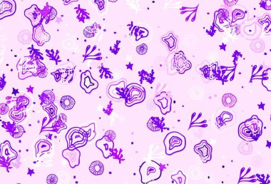 Kaotik şekilli açık mor vektör şablonu. Soyut tarzda rengarenk gradyan şekilleri olan bir resim. İşiniz için en iyi akıllı tasarım.