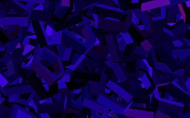 Altıgen şeklinde koyu mor vektör şablonu. Bulanık arkaplanda renkli altıgenler. Reklamınız için bir kalıp, kitapçıklar.