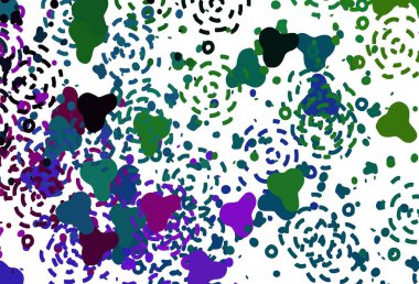 Rastgele biçimlerde ışık çok renkli vektör deseni. Modern tarzda değişen renkli kaotik formlar. İşiniz için en iyi akıllı tasarım.