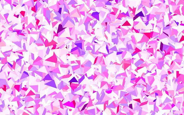 Açık pembe, üçgen biçiminde sarı vektör dokusu. Renkli üçgenlerin olduğu bir resim. Bir cep telefonu için arka plan.