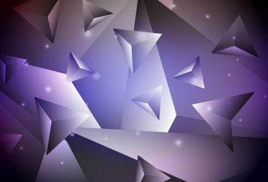 Koyu mavi, kırmızı vektör düşük poli düzeni. Üçgenlerden oluşan parlayan çokgen çizimler. Broşürünüz için yepyeni bir tasarım..