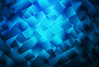 Eşkenar dörtgenli koyu mavi vektör şablonu. Soyut arkaplanda dikdörtgenler ve renkli gradyanlar. Web siteleri için şablon kullanılabilir.