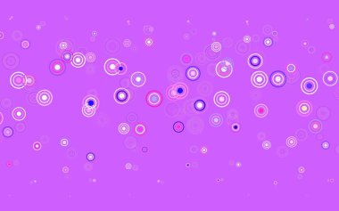 Açık mavi, küreli kırmızı vektör deseni. Bulanık yağmur damlaları olan soyut bir çizim. Güzel web siteleri için desen.