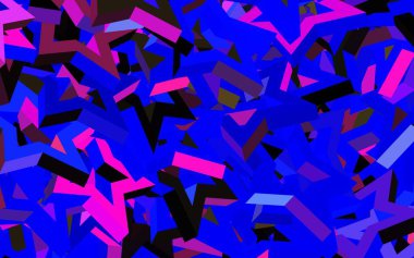 Açık Pembe, gökyüzü yıldızlı mavi vektör şablonu. Renkli yıldızlı soyut çizimler. Reklamınız, posteriniz, afişiniz için en iyi tasarım.