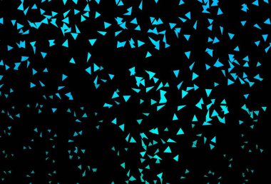 Çokgen şekilli koyu mavi vektör deseni. Doğa tarzında üçgenleri olan güzel bir çizim. Broşürler, broşürler için desen