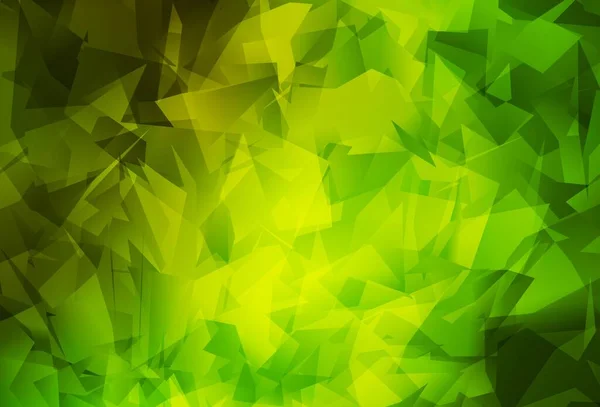 ライトグリーン イエローベクトル抽象モザイク背景 多角形のスタイルで全く新しいカラーイラスト あなたのリーフレットのための全く新しいデザイン — ストックベクタ
