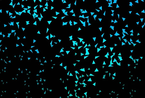 Çokgen şekilli koyu mavi vektör deseni. Doğa tarzında üçgenleri olan güzel bir çizim. Broşürler, broşürler için desen