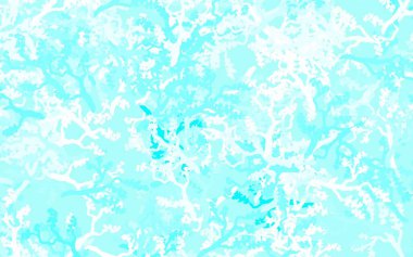 Açık mavi, yapraklı, dallı yeşil vektör karalama deseni. Soyut şablona karalamalar çizilmiş bir resim. Marka kitabınız için yeni şablon.