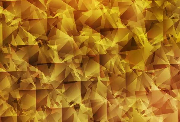Dunkelgelber Vektor Polygonaler Hintergrund Kreative Illustration Halbtonstil Mit Dreiecken Brandneuer — Stockvektor
