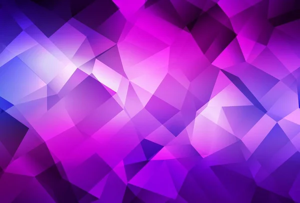 Violet Clair Vecteur Rose Bas Fond Poly Illustration Polygonale Brillante — Image vectorielle