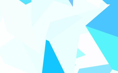 Açık mavi, çizgileri ve üçgenleri olan yeşil vektör düzeni. Doğa tarzında üçgenleri olan güzel bir çizim. Bir cep telefonu için arka plan.