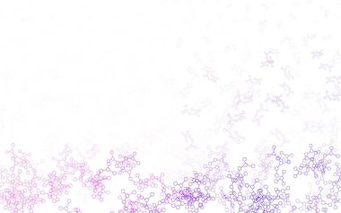 Açık Mor, Pembe vektör arkaplan ve yapay zeka verileri. Parlak renkli bir illüstrasyon ve yapay zekanın gerçek yapısı. Poster ve teknoloji sembolü.