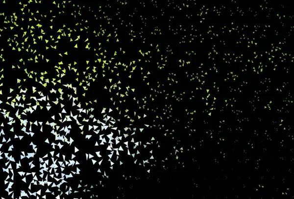 Темно Зеленый Желтый Вектор Искушают Кристаллами Треугольниками Треугольники Абстрактном Фоне — стоковый вектор