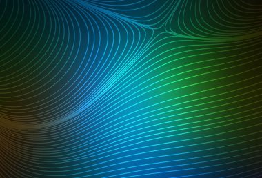 Koyu mavi, keskin çizgileri olan yeşil vektör deseni. Renkli çubuklarla, soyut çizimler. Meşgul web siteleriniz için şablon.