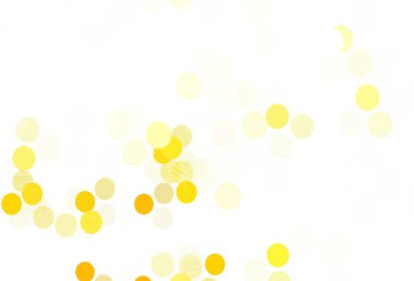 Açık yeşil, daireli sarı vektör şablonu. Soyut arka planda bulanık kabarcıklar ve renkli gradyan. Marka kitabınız için yeni şablon.