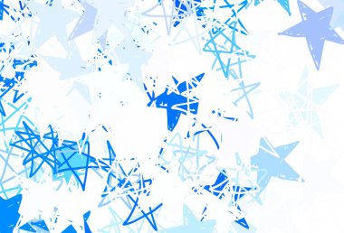 Güzel yıldızlı açık mavi vektör dokusu. Yıldızlı parlak renkli illüstrasyon. İş ilanınız için akıllı tasarım.