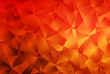 Açık kırmızı vektör eğimli şablon. Soyut ve üçgenli renkli çizimler. Web siteniz için çokgen tasarım.