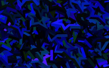 Çokgen biçimli koyu renkli vektör arkaplanı. Soyut üçgenli dekoratif tasarım. Broşürler, broşürler için desen