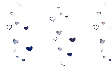 Açık mavi, güzel kalpleri olan sarı vektör dokusu. Kalpli basit bir dekoratif tasarım. Yıldönümü için bir iş ilanı tasarlamak.