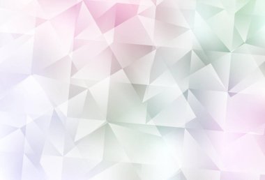 Açık pembe, sarı vektör soyut çokgen desen. Üçgenli modern soyut çizim. Arkaplanlarınız için desenli desen.