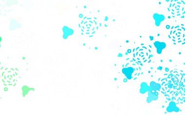 Açık mavi, rastgele şekilli sarı vektör deseni. Renkli rastgele şekillerle modern soyut illüstrasyon. Web siteniz için basit tasarım.