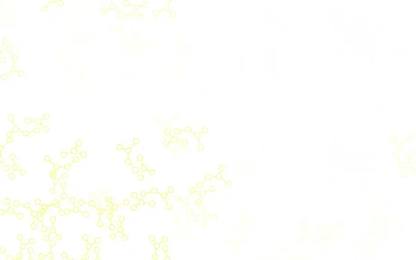 Світло Жовтий Векторний Шаблон Штучною Структурою Інтелекту Абстрактна Ілюстрація Посиланнями — стоковий вектор