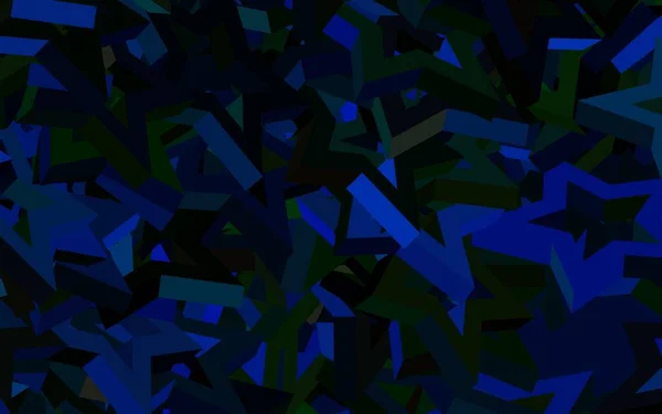 Azul Oscuro Diseño Vectorial Verde Con Estrellas Brillantes Ilustración Abstracta — Archivo Imágenes Vectoriales
