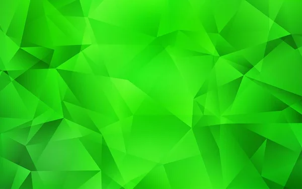 Modello Poligonale Vettoriale Verde Chiaro Illustrazione Astratta Colorata Con Triangoli — Vettoriale Stock