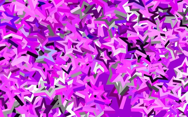 Küçük ve büyük yıldızlı açık pembe vektör arkaplanı. Soyut şablondaki yıldızlarla dekoratif parlak illüstrasyon. İş ilanınız için akıllı tasarım.