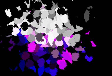 Soyut şekilli koyu mor vektör dokusu. Renkli rastgele şekillerle modern soyut illüstrasyon. Web siteniz için basit tasarım.